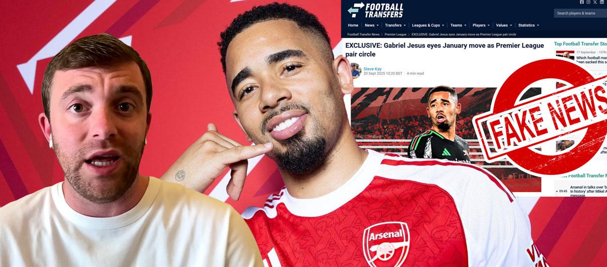 热苏斯有意在1月份离开阿森纳重返巴甲？罗马诺：不曾听说过..