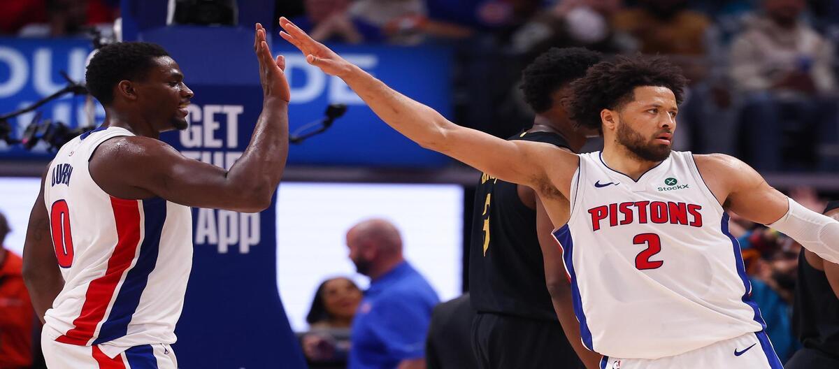 Cunningham scored 23 points and Harris added 20, as the Pistons defeated the Cavaliers 111-101.