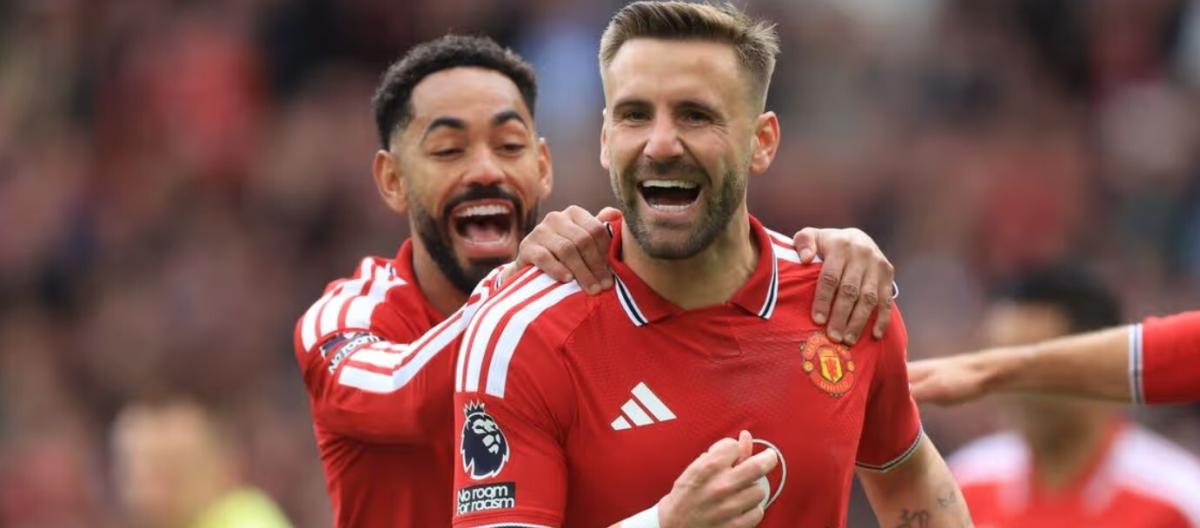 Luke Shaw, unsure how to celebrate, said scoring at home was a very special feeling.