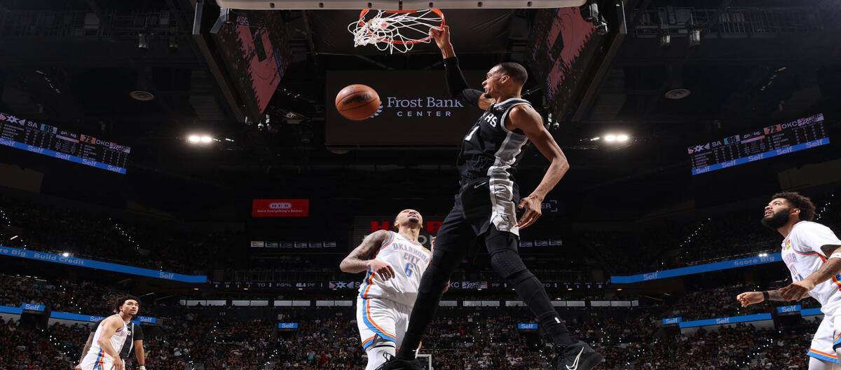 With 28 points from Wabanjama, the Spurs outscored the Thunder 118-91, tying the series and forcing a Game 7.