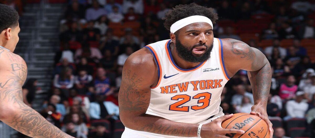 Mitchell Robinson is scheduled to play in Game 1 of the Finals after surgery and will wear a protective gear.