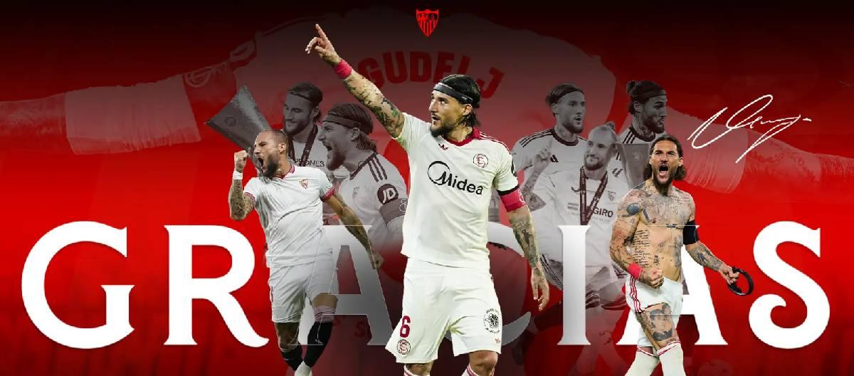 Nemanja Gudelj has confirmed he will leave Sevilla after his contract expires on June 30.