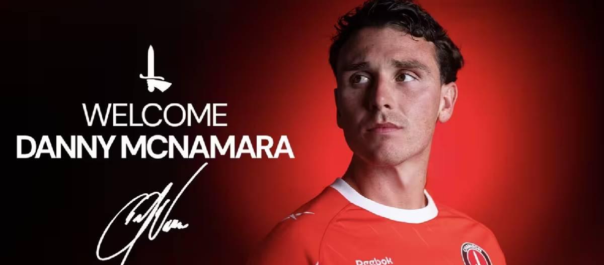 Charlton Athletic have confirmed the signing of Danny McNamara on a two-year contract.