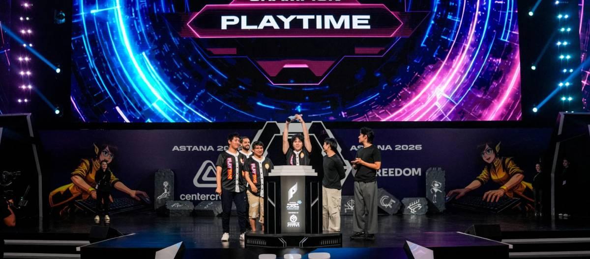 Peruvian team PlayTime wins the Dota 2 title at the 2026 Astana Future Games.
