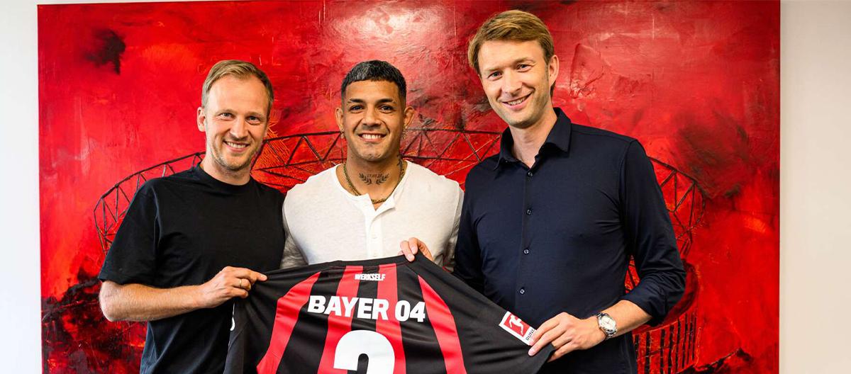 Marseille center-back Medina has officially joined Bayer Leverkusen on a five-year contract.