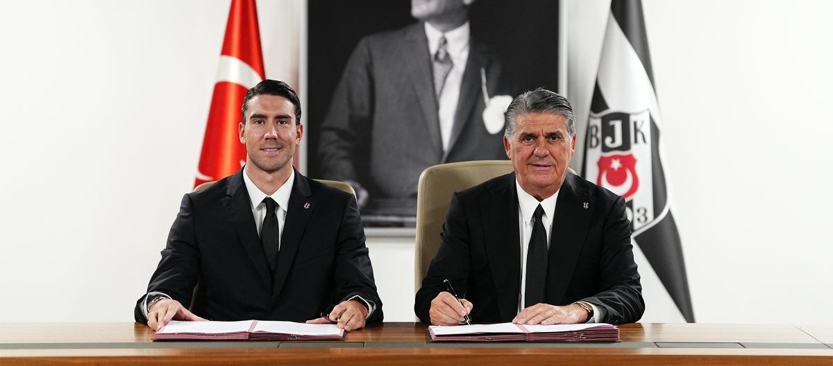 Juventus striker Vlahovic has joined Besiktas on a free transfer, signing a three-year contract.