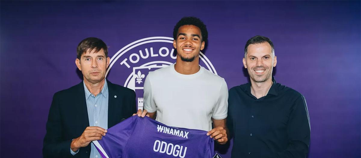 AC Milan center-back Oddogu has joined Toulouse on loan and will wear the number 19 jersey.