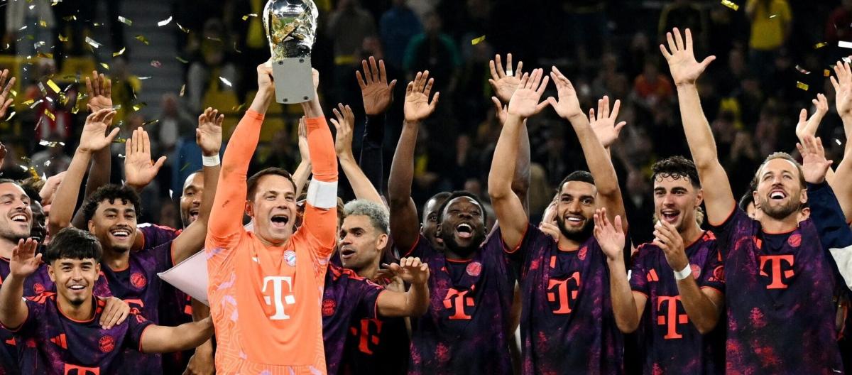 German Super Cup – Olise scores as Bayern Munich defeat Borussia Dortmund 2-1 to win the title.