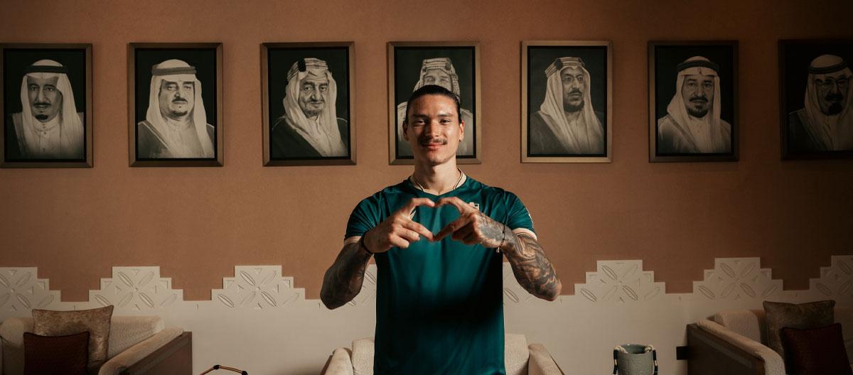 Former Liverpool Uruguay international forward Darwin Núñez officially joins Al Diriyah on-loan..