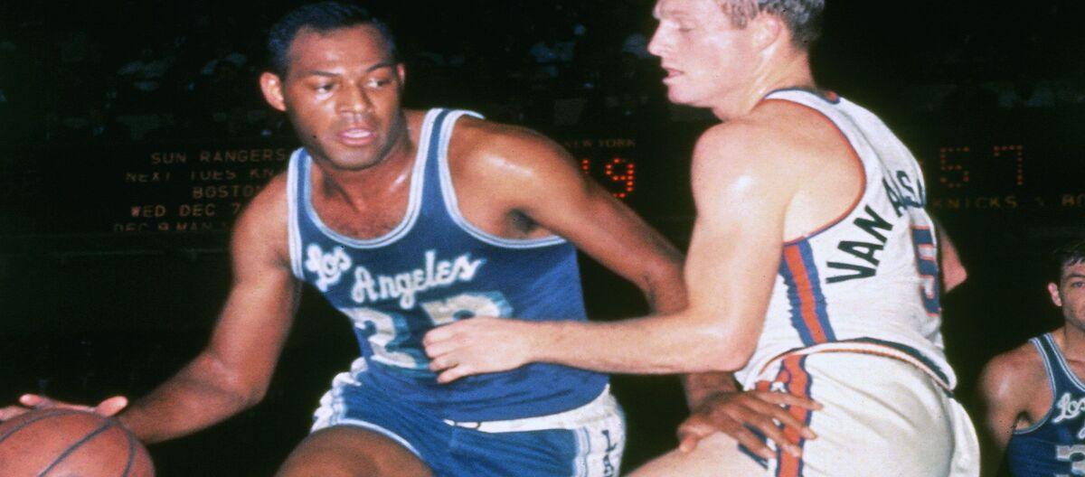 Lakers' all-time top five rebounders: Baylor leads with 11,463, followed closely by Kareem Abdul-Jabbar.