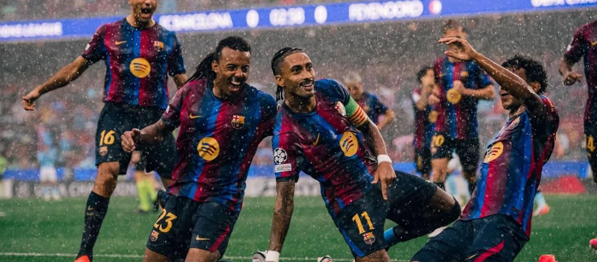 Rafinha's brace helped Barcelona to a resounding victory; afterwards, he emphasized the need to guard against ups and downs in a long season.