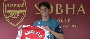 Christian Nergaard officially joins Arsenal and wears the No.16 jersey