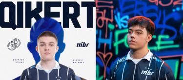 MIBR正式下放步枪手nicks，以租借方式签下前PARIVISION指挥Qikert..