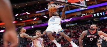 亚历山大空砍20分 雷霆以111-91大胜火箭