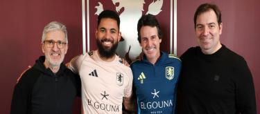 Juventus midfielder Douglas Luiz has joined Aston Villa on loan, with the contract including an option to buy.
