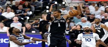 Wimbledon and Yamaba scored 27 points to save the Spurs from a 126-97 defeat to the Timberwolves.