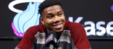 Giannis Antetokounmpo, still adjusting to the new environment, said he would give his all for the Miami Heat.
