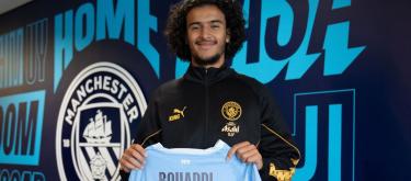 Moroccan midfielder Ayoub Bouadi joins Manchester City on a 5-year contract.